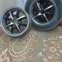 چهار حلقه رینگ پراید به همراه دو لاستیک 50 درصد