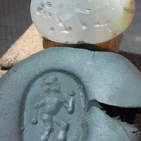 مهره نشان عقیق یمنی باستانی