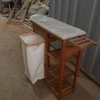 میز اتو چوبی چندمنظوره با سبد لاندری