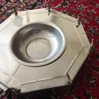 منقل استیل پایه برنجی قدیمی