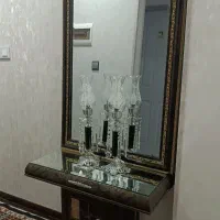آینه و شمعدان با کنسول|بوفه، ویترین، کنسول|قم, آذر (نکویی)|دیوار