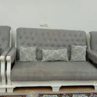 مبل ۷نفره شیک و تمیز با چوب گردو