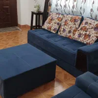 مبل راحتی نیم ست به همراه جلو مبلی