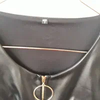 شومیز چرمی مشکی|لباس|تاکستان, |دیوار