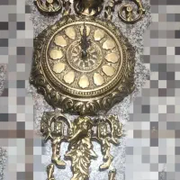 ساعت دیواری برنز و اتومات  زانانه  سوئیس