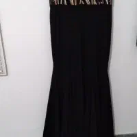 لباس مجلسی مشکی وقهوه ای طرح دار خیلی شیک