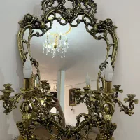 آینه و شعمدان قدیمی برنز|آینه|تهران, جوادیه|دیوار