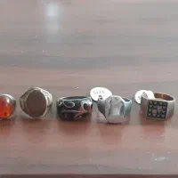 انگشتر نقره و سنگ عقیق