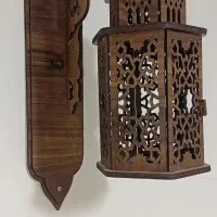 جا شمعی آویز چوبی|مجسمه، تندیس، ماکت|تهران, شمیران‌نو|دیوار