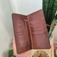 کیف پول و مدارک چرم گاوی طرح کروکودیل