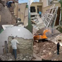 تخریب و کنده کاری ساختمان بادستگاه و نیروی مجرب