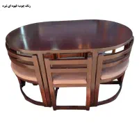 میز ناهار خوری گرد چوبی|میز و صندلی غذاخوری|اصفهان, کساره|دیوار