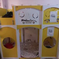 تخت با کمد و سرسره