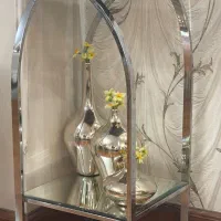 پایه  اباژور  شیشه ای و استیل