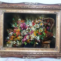 تابلو گل آتا کد 31 دستبافت و ابریشم دار|تابلو فرش|تبریز, |دیوار