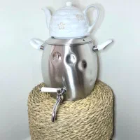 سماور کتری قوری استیل سایز بزرگ