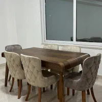 میز ناهارخوری شش نفره کاملا نو بدون یک بار استفاده
