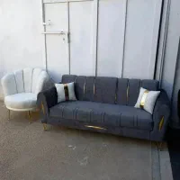 مبل صدفی ۷ نفره چوب روس