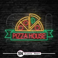 تابلو نئون فست فود و رستوران ، تابلو راهنما|ریسه و چراغ تزئینی|قزوین, |دیوار