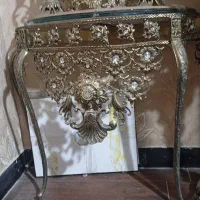 آیینه شمعدان تمام برنجی|بوفه، ویترین، کنسول|قدس, شهر‌قدس|دیوار