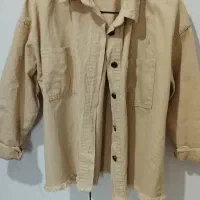 مانتو کتان کرمی