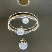 لوستر سه شعله کریستال هوشمند با ریموت کنترل