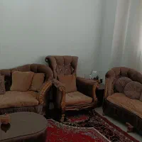 مبل هشت نفره نیمه استیل با میز وسط و دوتا عسلی|مبلمان خانگی و میز عسلی|پاکدشت, شهرک امام رضا|دیوار