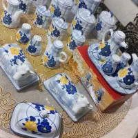 ظروف گل آبی  خا  ستا    رم|ظروف سرو و پذیرایی|زنجان, |دیوار