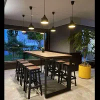 میز وصندلی کافی شاپ چوب وفلز وپلمیر