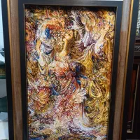 تابلو فرش دستباف مینیاتور رایحه بهاری golha