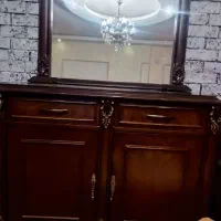 آینه وکنسول ساخت سفارشی بسیار زیبا|بوفه، ویترین، کنسول|رشت, جانبازان|دیوار