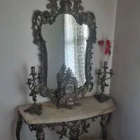 آیینه شمعدان برنز سنگین