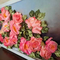 تابلو روبان دوزی|صنایع دستی و سایر لوازم تزئینی|شیراز, نصر|دیوار