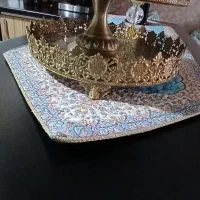سینی آینه ای وشیرینی خوریباهم۷۰۰ درحدنو|ظروف سرو و پذیرایی|بوئین زهرا, |دیوار