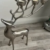 تندیس جا شمعی گوزن آلومینیوم