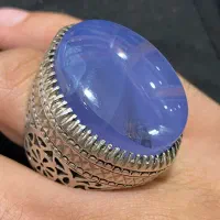 انگشتر عقیق سوسنی یمنی رکاب دستساز