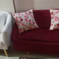 مبل راحتی پنج نفره همراه با پایه های ورق طلا|مبلمان خانگی و میز عسلی|تهران, صد دستگاه|دیوار