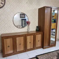 ست آیینه کنسول با جاکفشی و دراور لباس