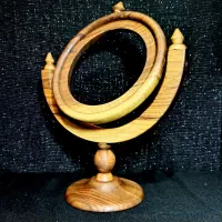 قاب آینه چوبی از تولید به مصرف|کتابخانه، شلف، قفسه‌های دیواری|مشکین‌دشت, |دیوار