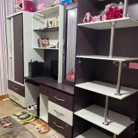 سرویس تخت وکمدومیزتحریروکتابخانه.تمام ام دی اف