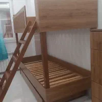 تخت دوطبقه چوب و ام دی اف