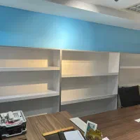 کانتر قفسه تمام ام دی اف سفید در حد نو|کتابخانه، شلف، قفسههای دیواری|کیش, |دیوار