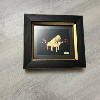 تابلو طلاکوب زرین هنر ایران طرح پیانو