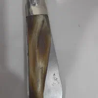 چاقو استاد حسینعلی میر عباسی ۲خط و ۲مهر دسته ش.ا.خ|کلکسیون اشیاء عتیقه|شهرکرد, |دیوار