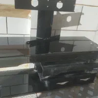 میز ال ای دی مشکی شیشه ای