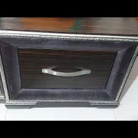 تخت دونفره تمام ام دی اف باکس چرمی چراغدار|تخت و سرویس خواب|تهران, شمشیری|دیوار