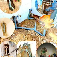 نشت یابی بادستگاه لوله کشی اب فاضلاب شوفاژ نقطه زن