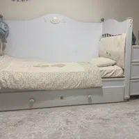 سرویس کامل تخت و کمد نوزاد و کودک ساحل چوب|تخت و سرویس خواب|اندیشه, اندیشه فاز ۳|دیوار