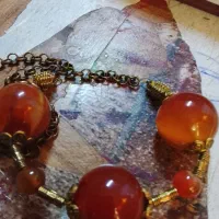 دستبند قدیمی با مهرهای عقیق اصل|جواهرات|اصفهان, ارغوانیه|دیوار