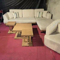 مبل ۷ نفره  با میز عسلی تخت شو